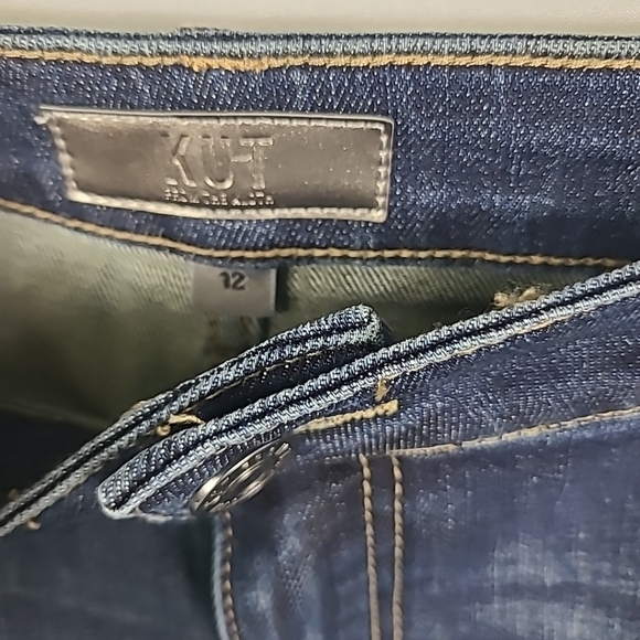 KUT from the Kloth Women's Gidget Fray Short Denim Shorts Stimulating W/D Sz 12 - Picture 4 of 6